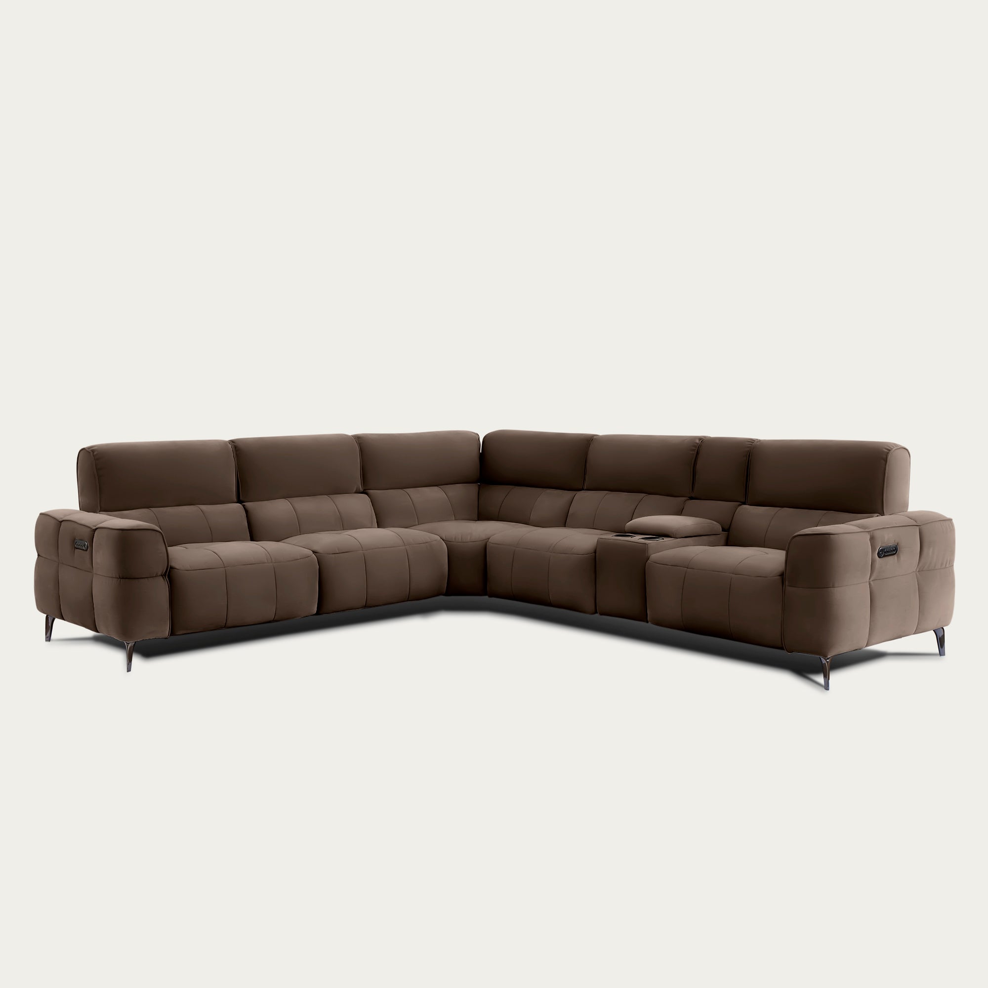 Cubo 6-Piece Sectional Sofa with Recliners, Fabric