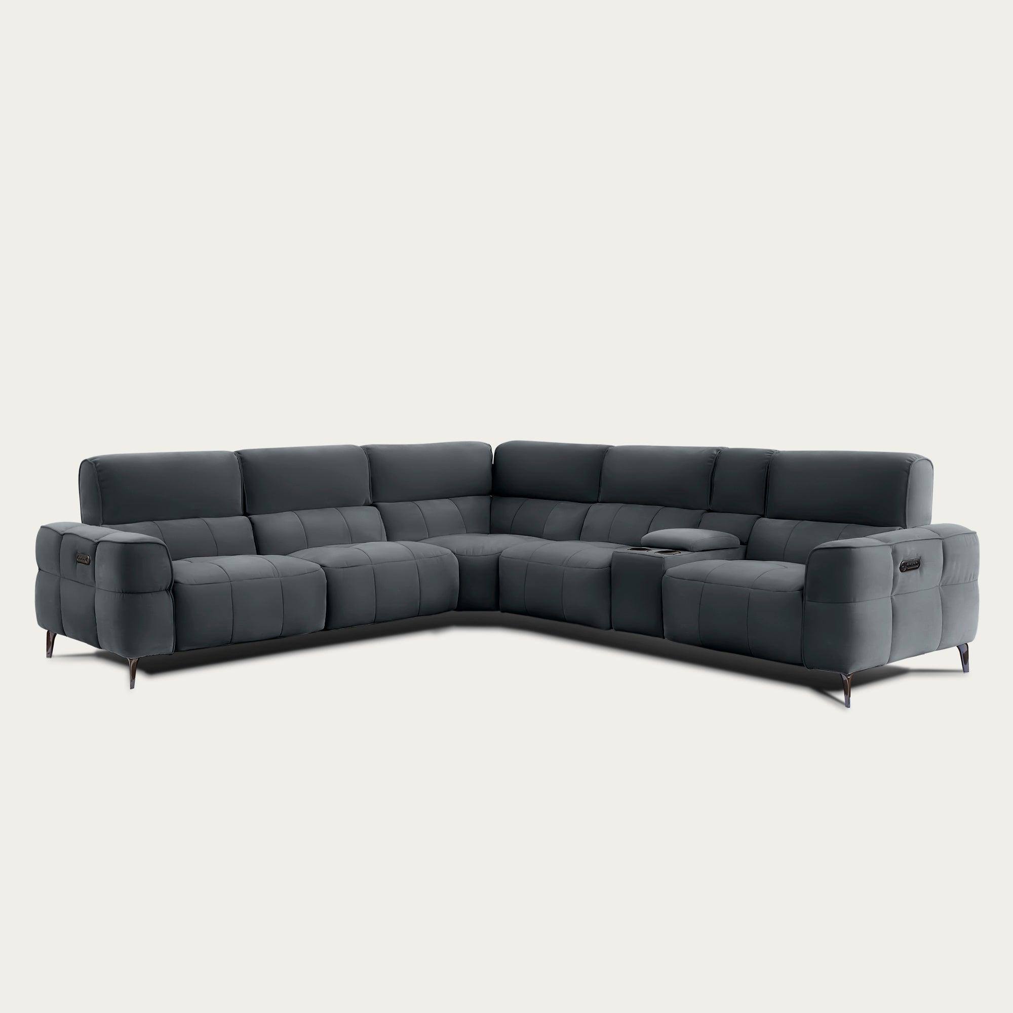 Cubo 6-Piece Sectional Sofa with Recliners, Fabric