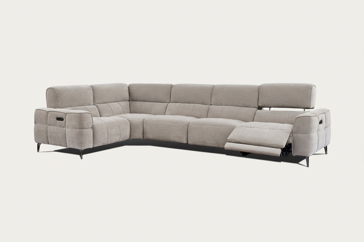 Cubo gray sectional sofa on a white background