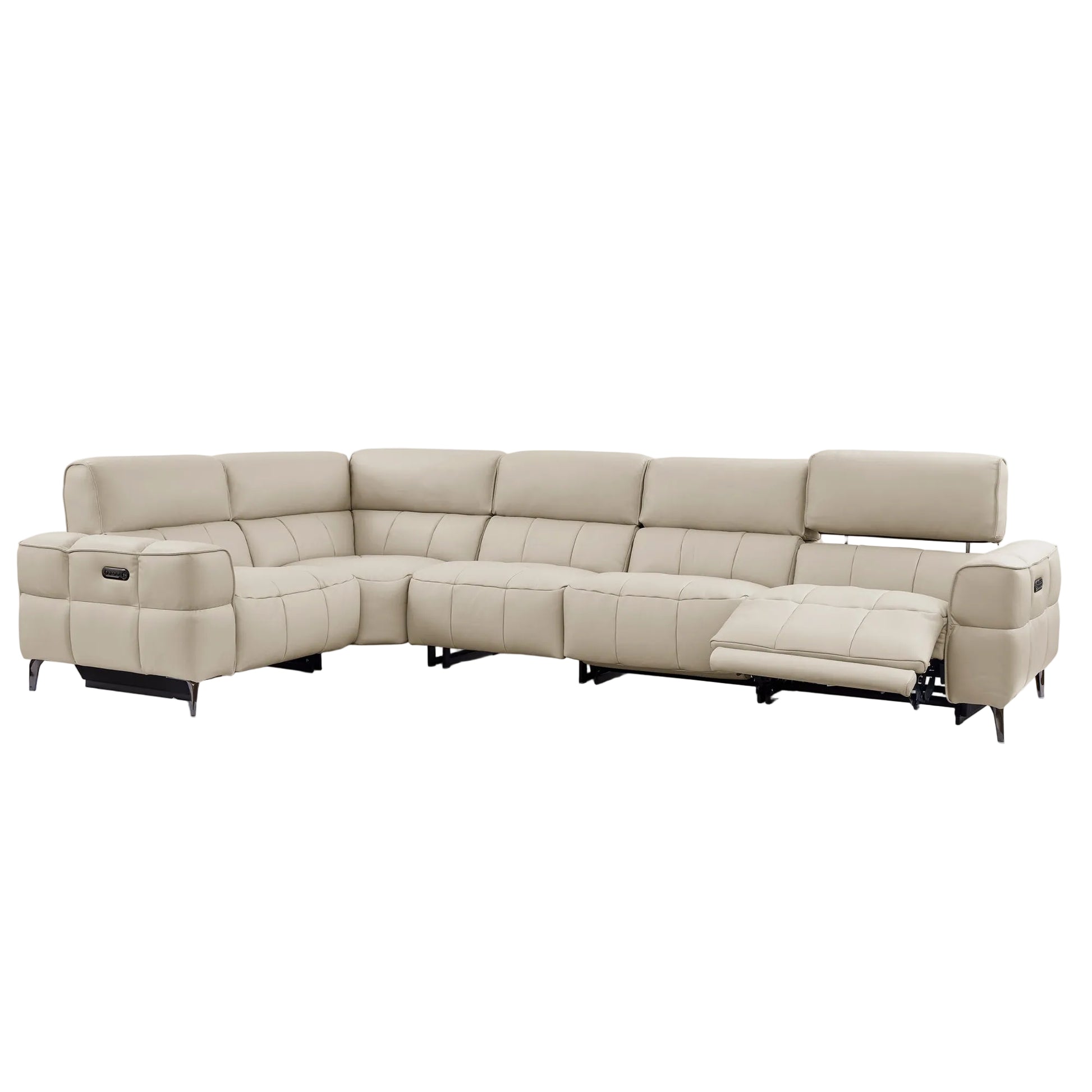 Cubo beige sectional sofa on a white background.