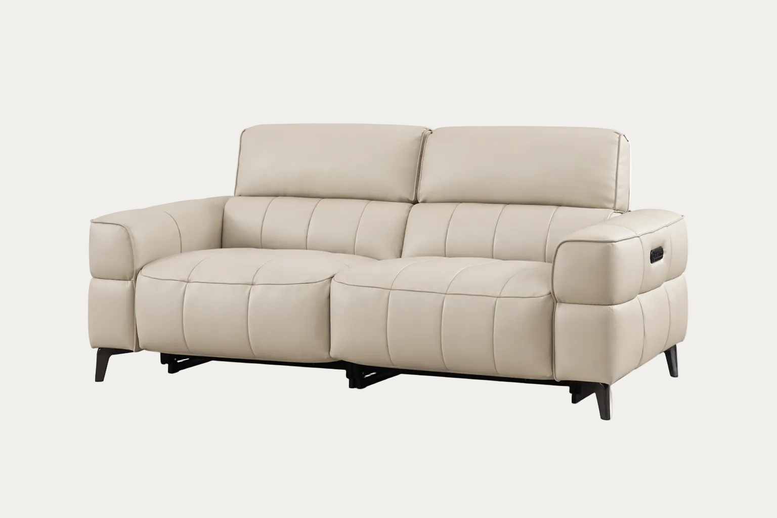 Cubo Loveseat with Two Recliners – Oatmeal Leather