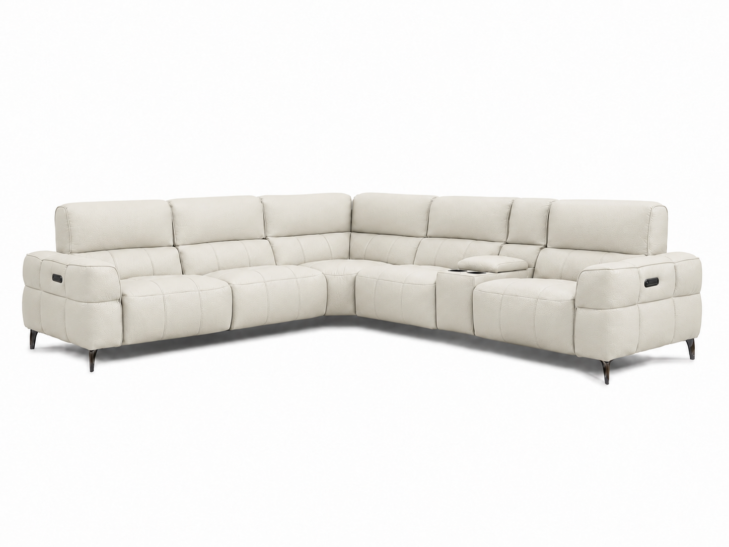 Cubo 6-Piece Sectional Sofa with Recliners, Leather