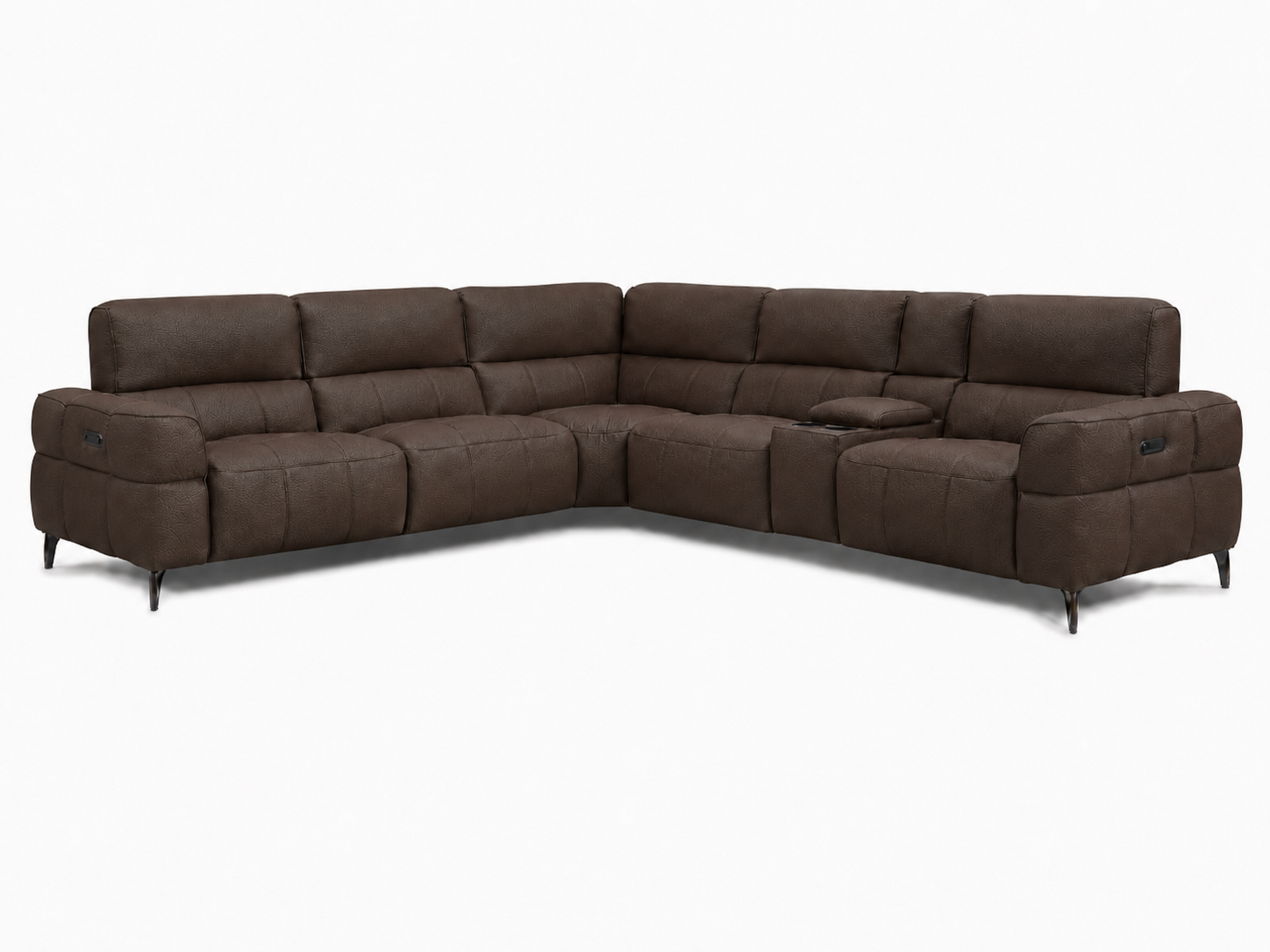 Cubo 6-Piece Sectional Sofa with Recliners, Leather