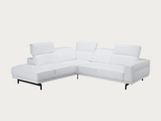 Davenport sectional sofa in white leather