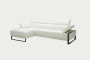 White sectional sofa on a white background