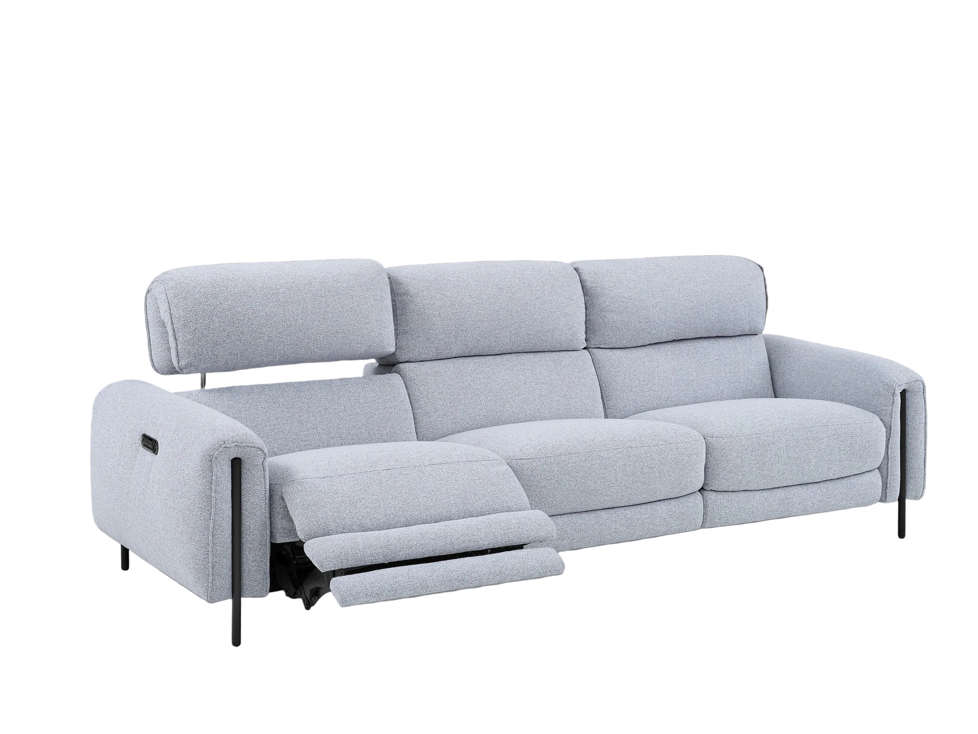 Charm sofa with reclining feature on a gradient background.
