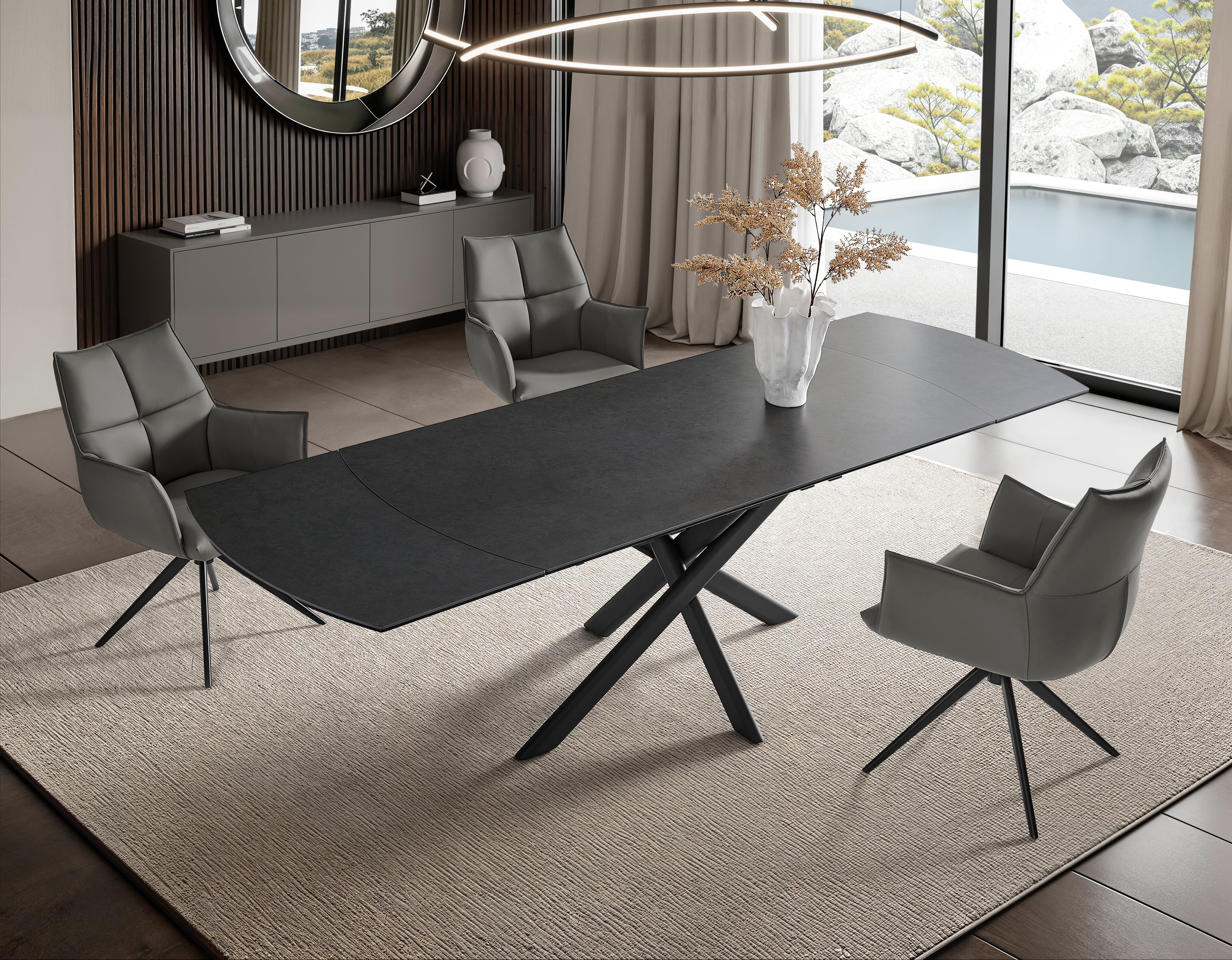 Senator Extendable Dining Table with Ceramic-Glass Top