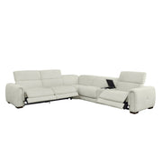 Jovan sectional sofa with reclining seats on a white background