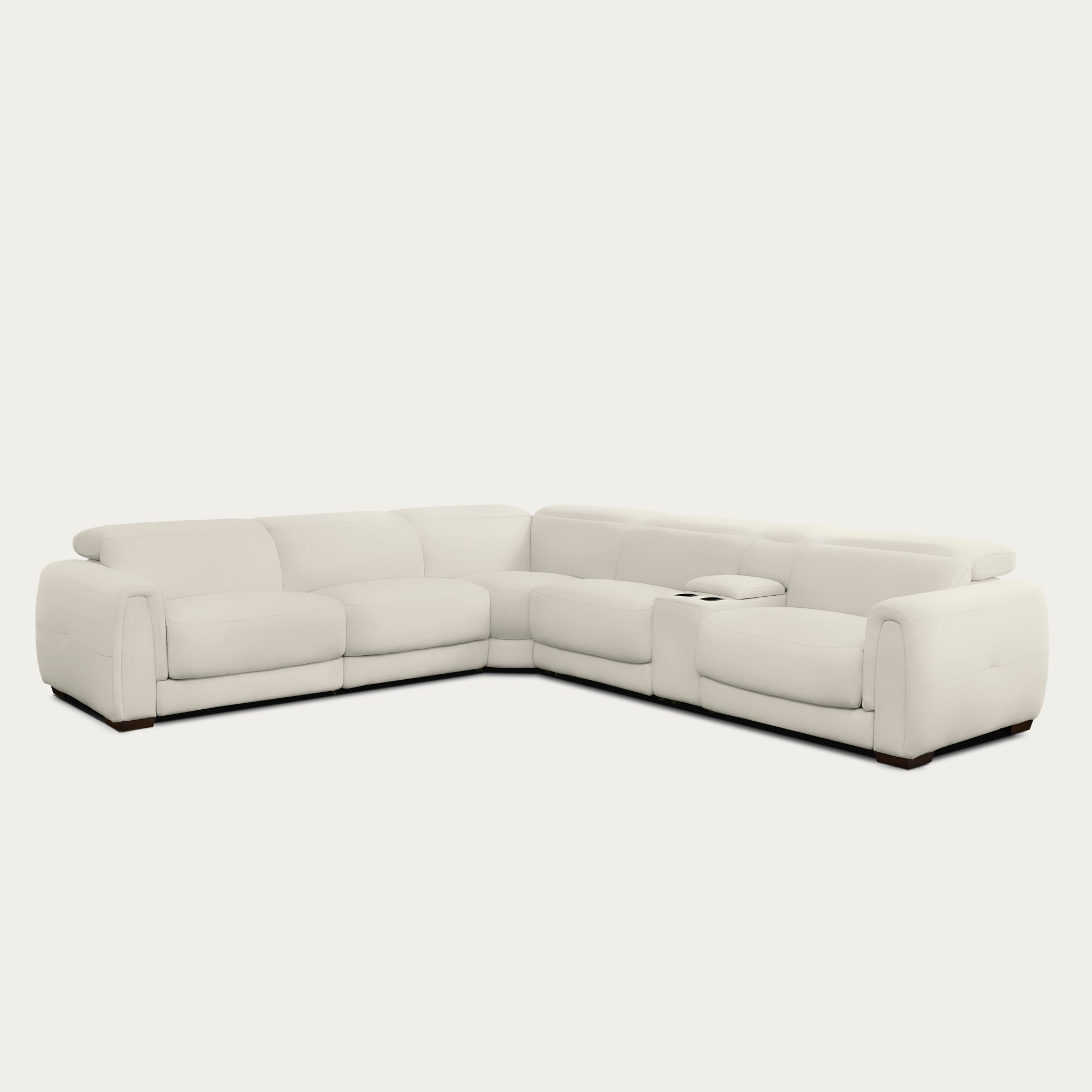 Jovan 6-Piece Modern Reclining Sectional Sofa, Leather