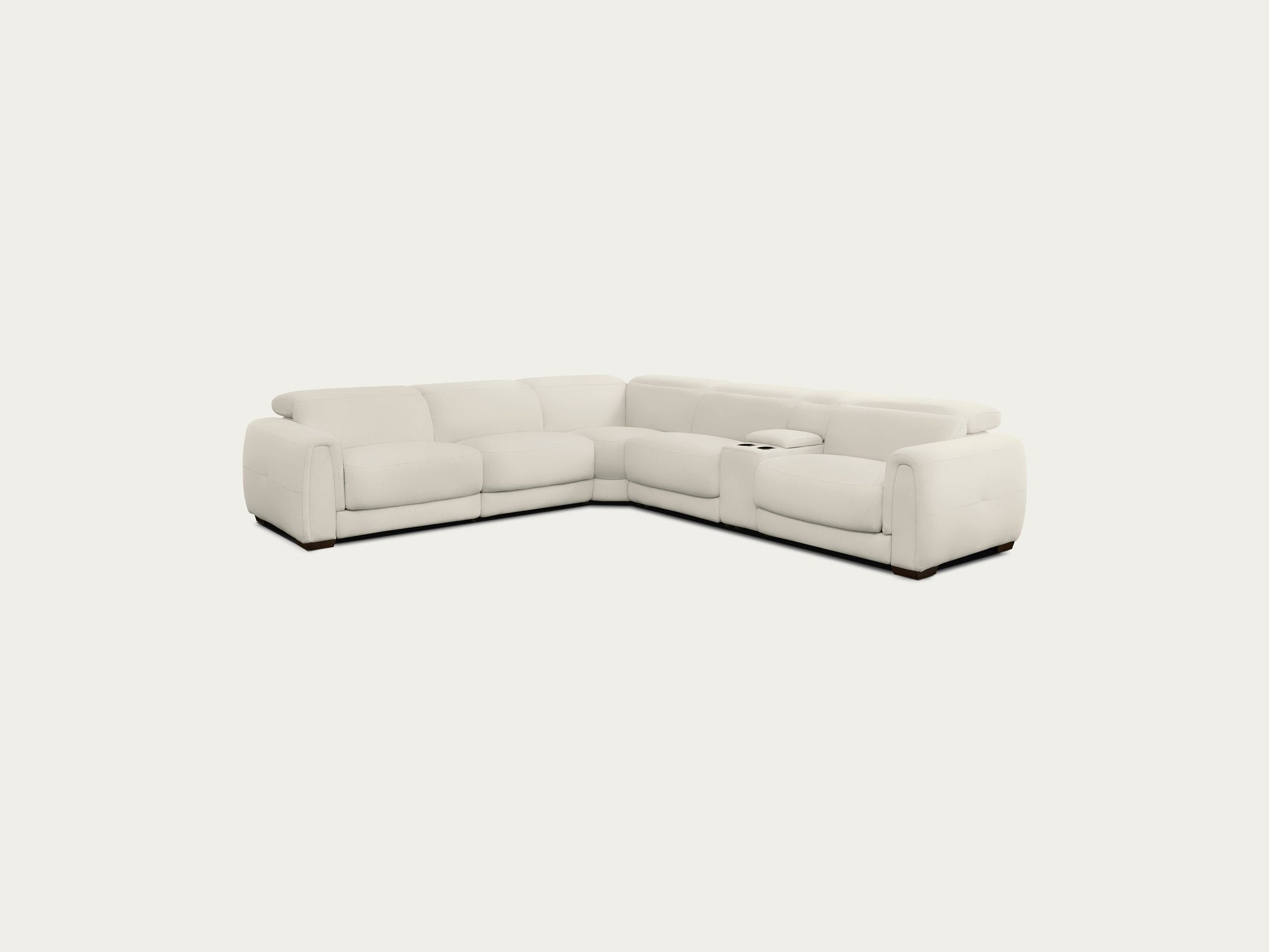 Jovan 6-Piece Modern Reclining Sectional Sofa, Leather
