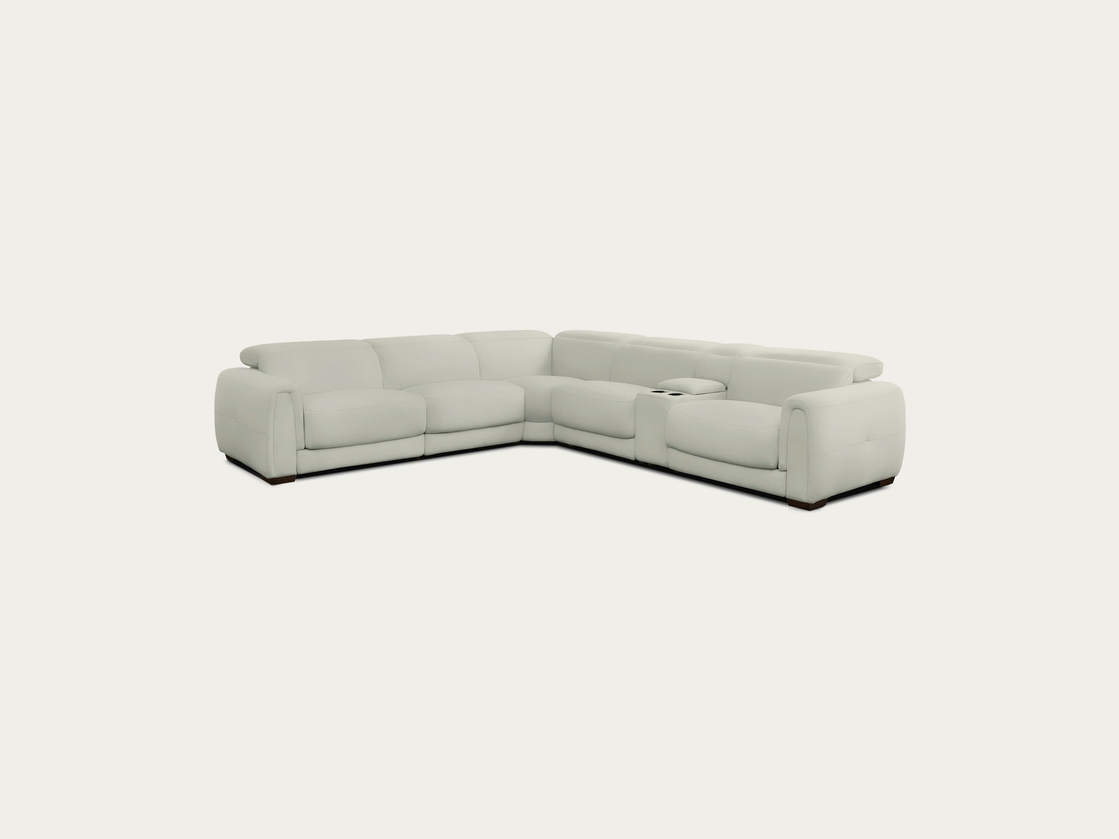 Jovan 6-Piece Modern Reclining Sectional Sofa, Leather