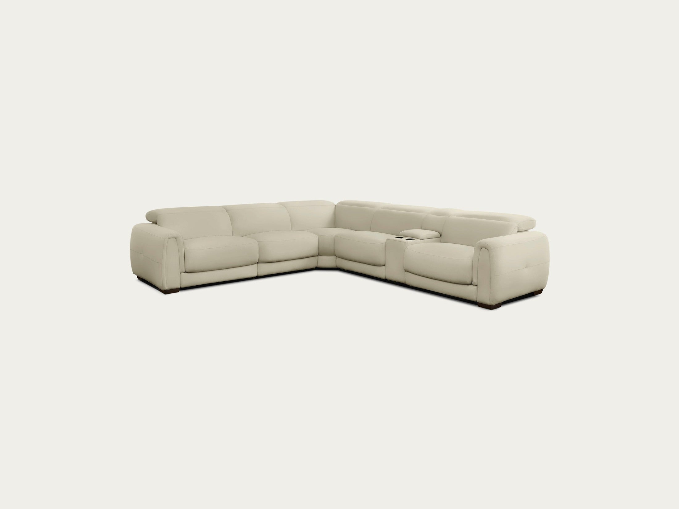 Jovan 6-Piece Modern Reclining Sectional Sofa, Leather