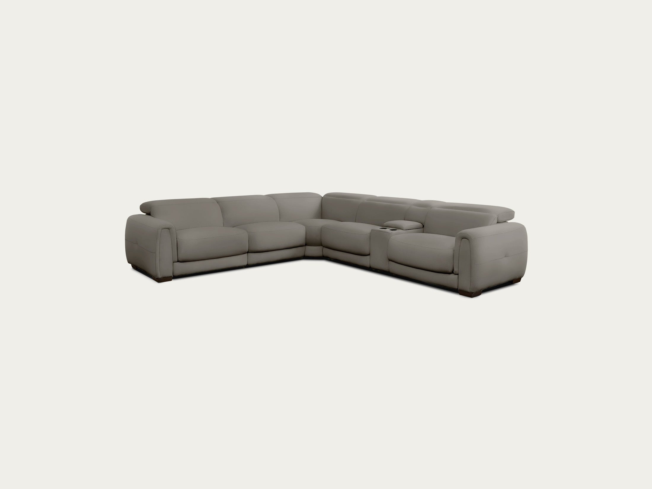 Jovan 6-Piece Modern Reclining Sectional Sofa, Leather