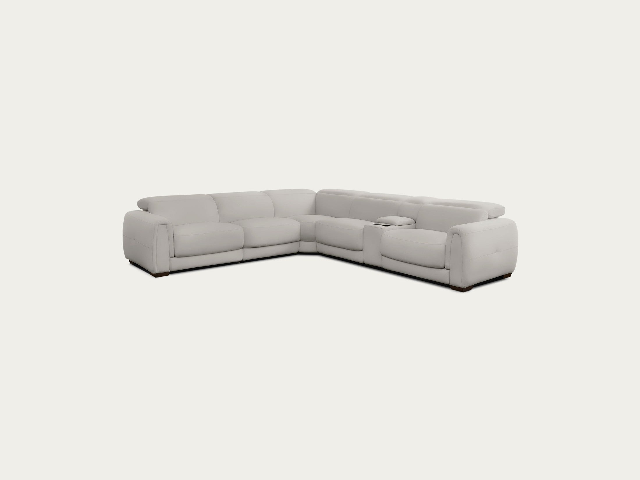 Jovan 6-Piece Modern Reclining Sectional Sofa, Leather