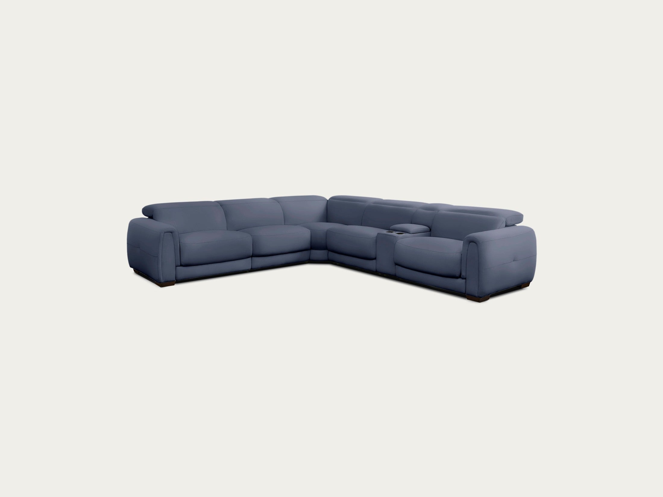 Jovan 6-Piece Modern Reclining Sectional Sofa, Leather