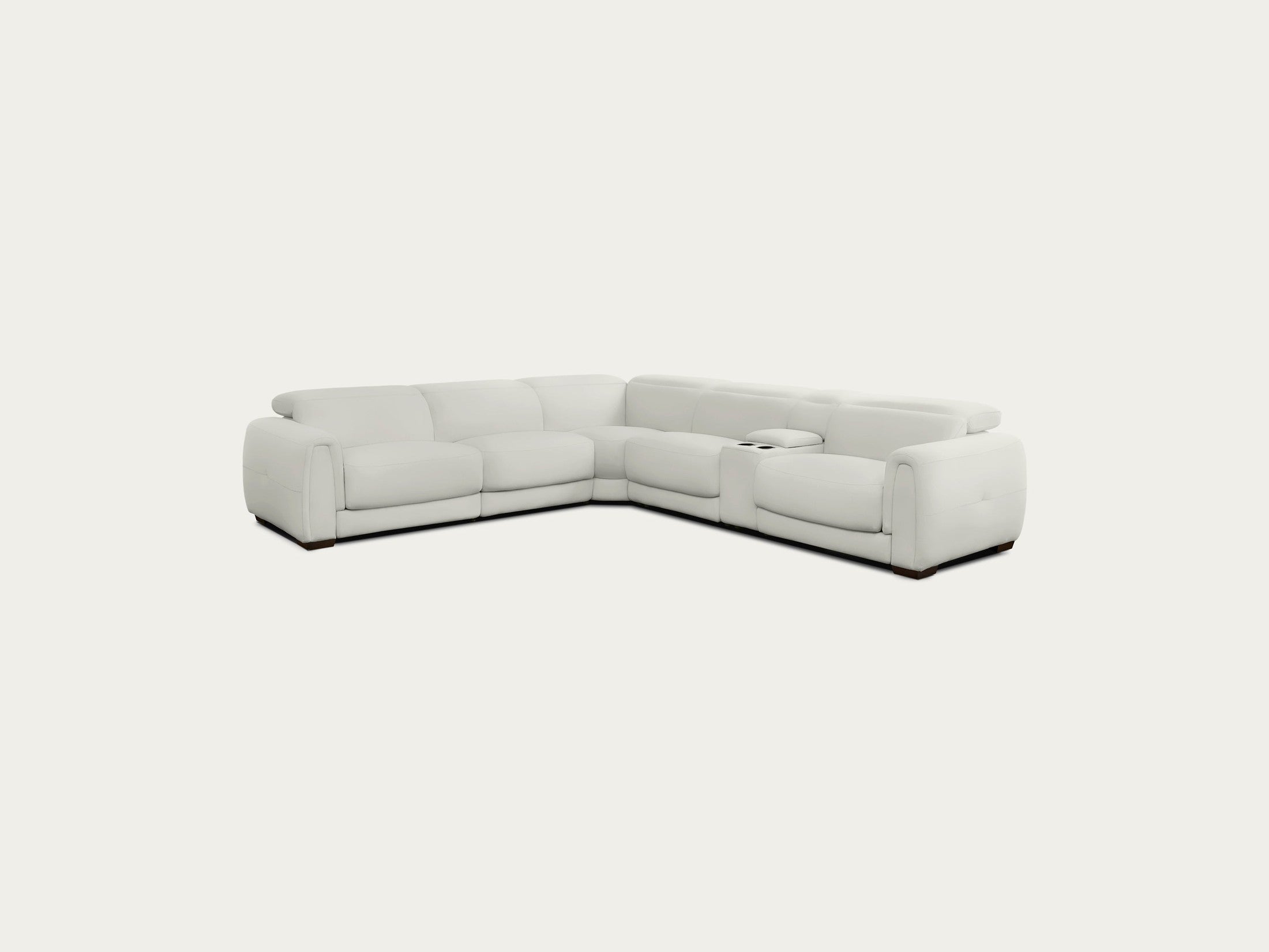 Jovan 6-Piece Modern Reclining Sectional Sofa, Leather