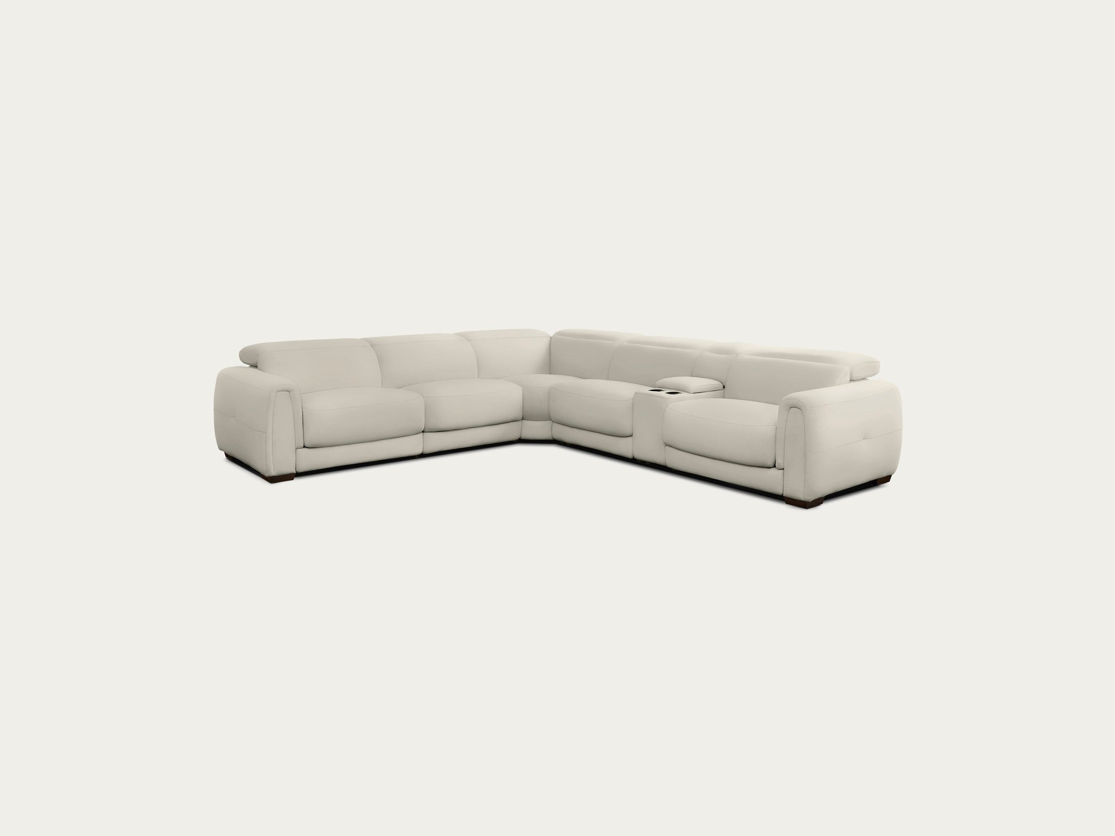 Jovan 6-Piece Modern Reclining Sectional Sofa, Leather