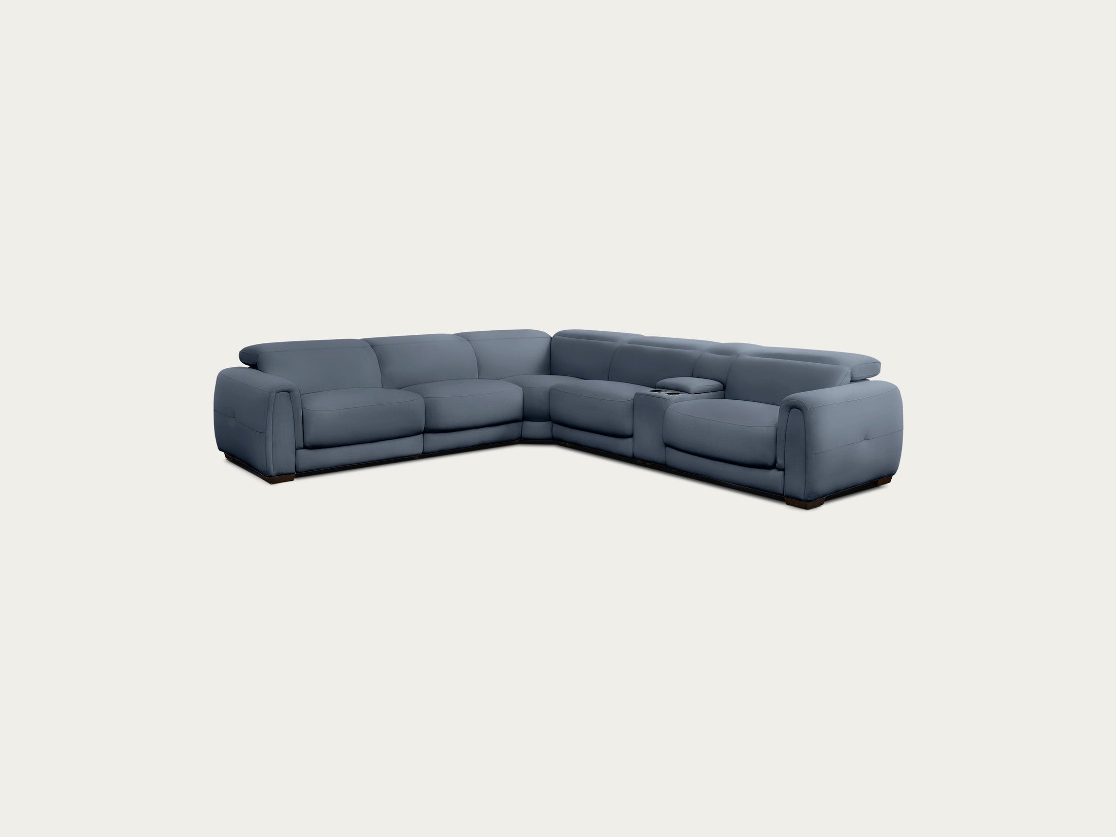 Jovan 6-Piece Modern Reclining Sectional Sofa, Leather