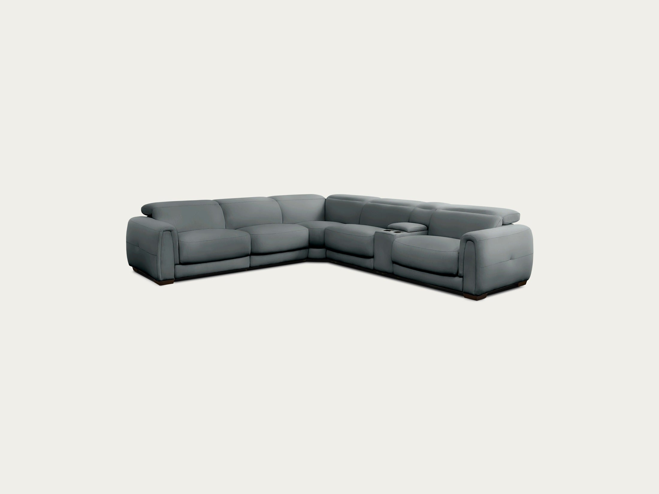 Jovan 6-Piece Modern Reclining Sectional Sofa, Leather