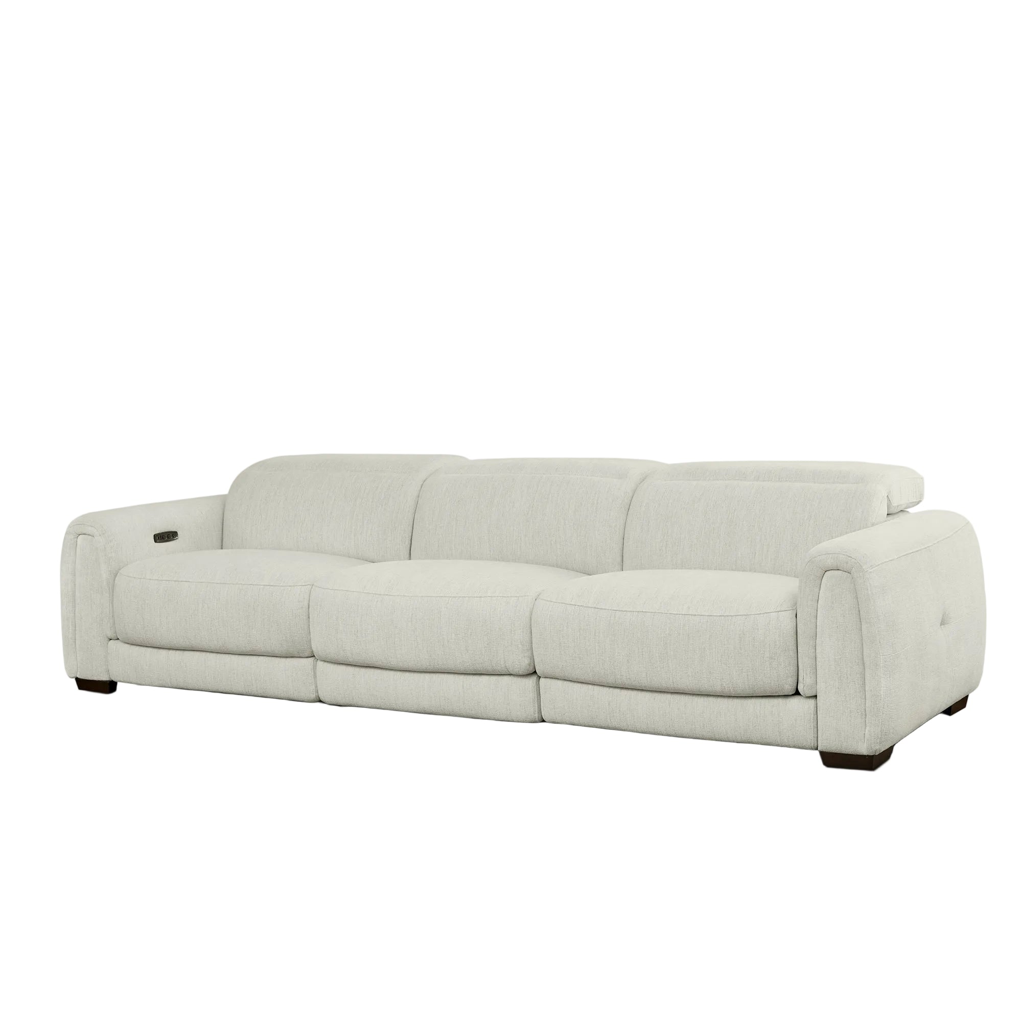 Jovan beige sofa on a white background