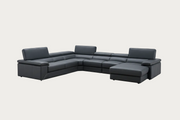 The Kobe blue-grey sectional sofa by J&M Furniture
