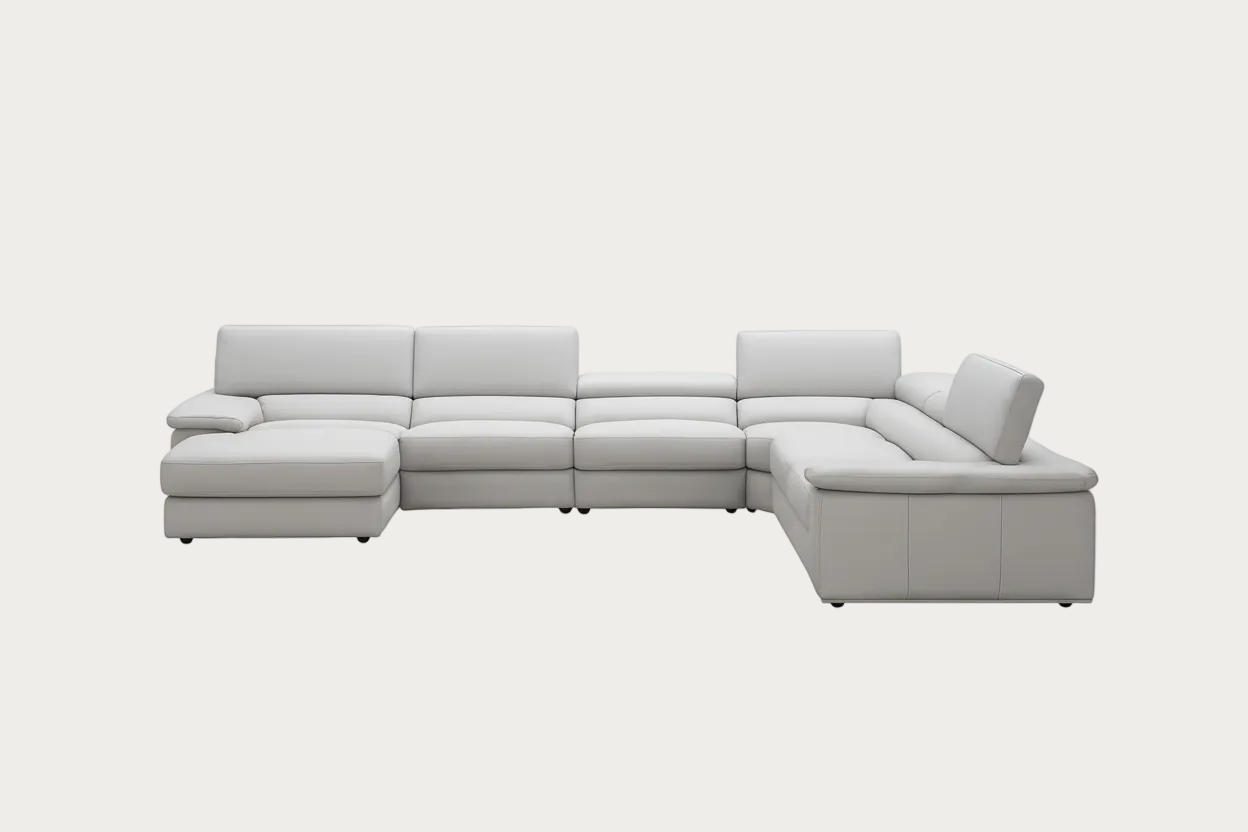 The Kove silver-gray sectional  with left facing chaise