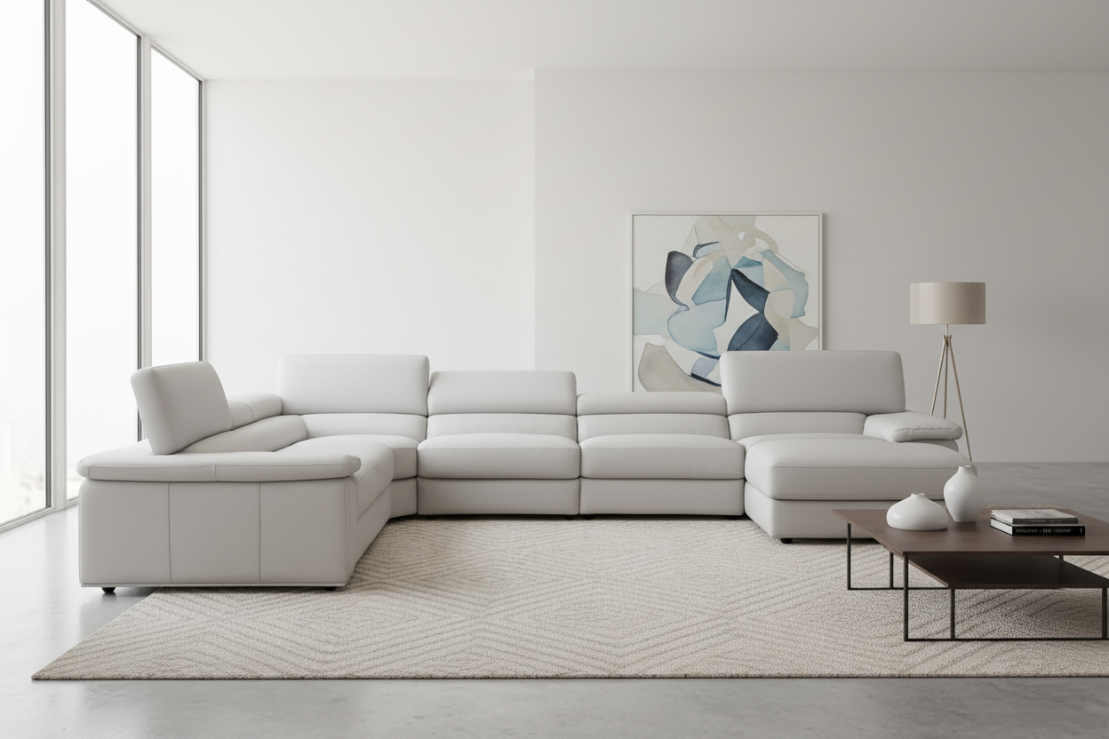 The Kobe silver-gray sectional with right-facing chaise