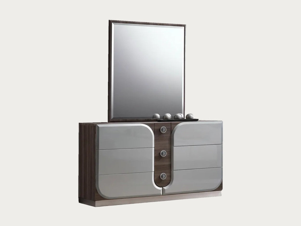 London dresser with mirror and drawers on a white background
