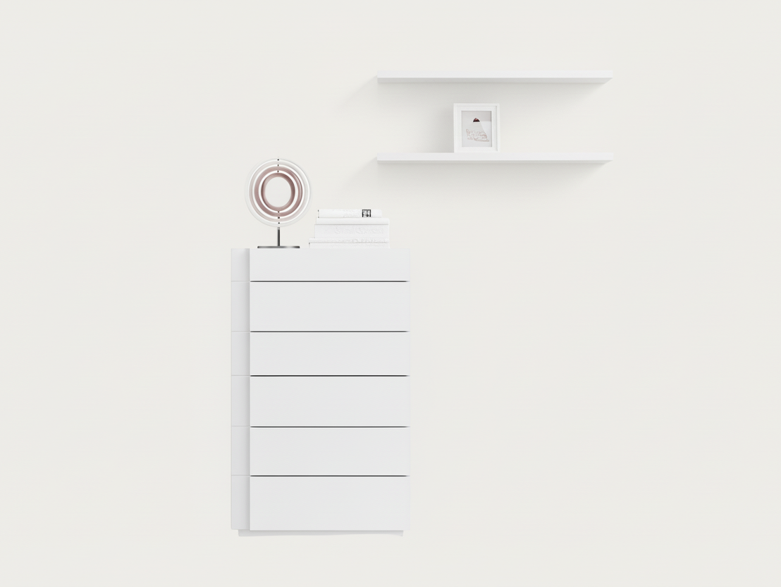 Lisbon chest in white High Gloss Finish