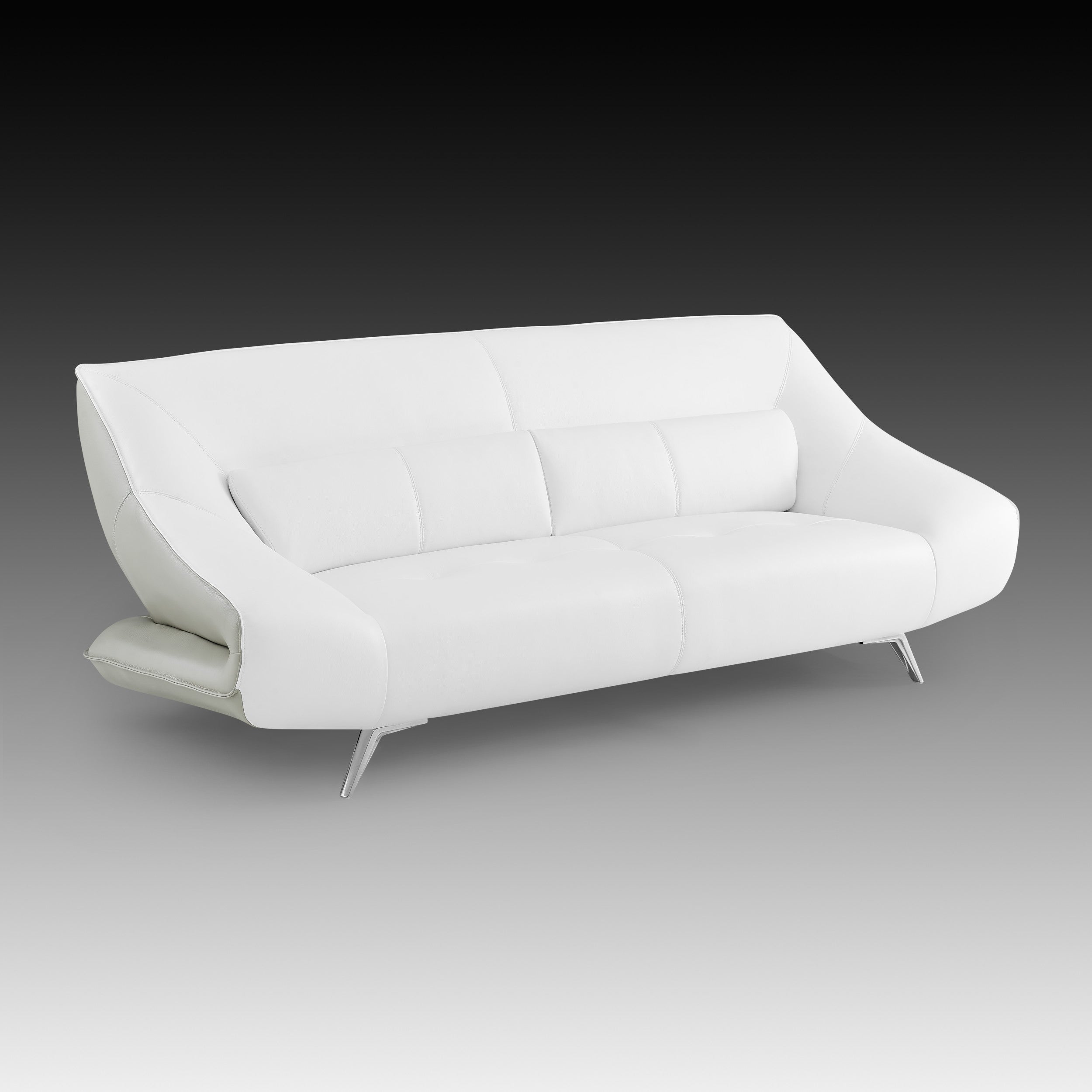 Creative Furniture Madrid Sofa in White Leather