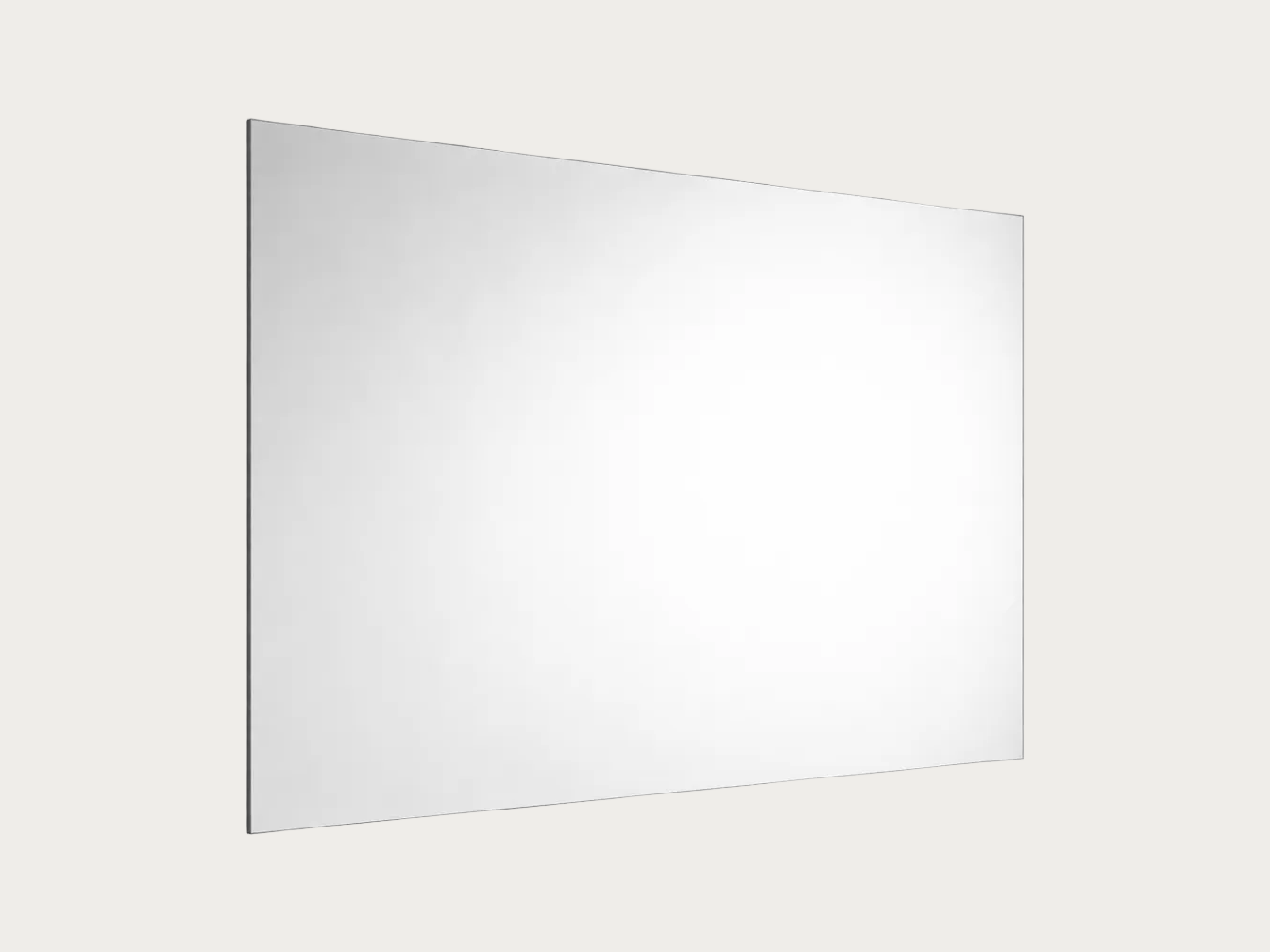 Matera rectangular white mirror on a white background