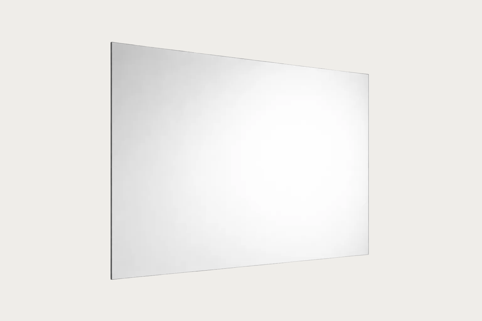 Matera rectangular white mirror on a white background