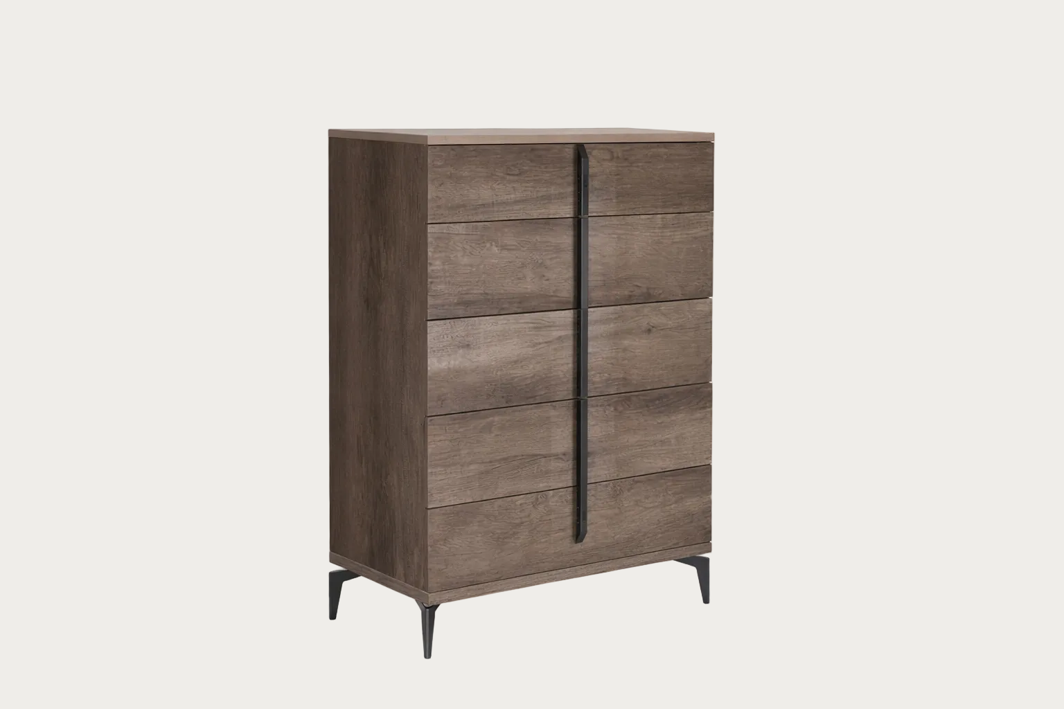 Matera wooden dresser with multiple drawers on a white background