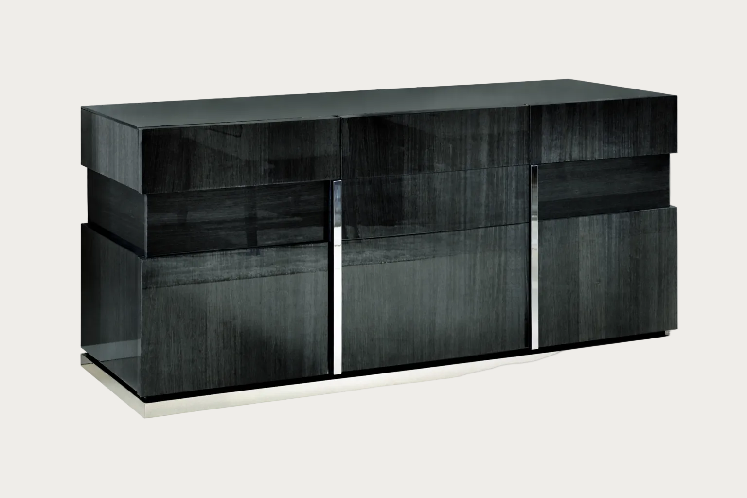 Monte Carlo dark gray 3-door sideboard by ALF Italia