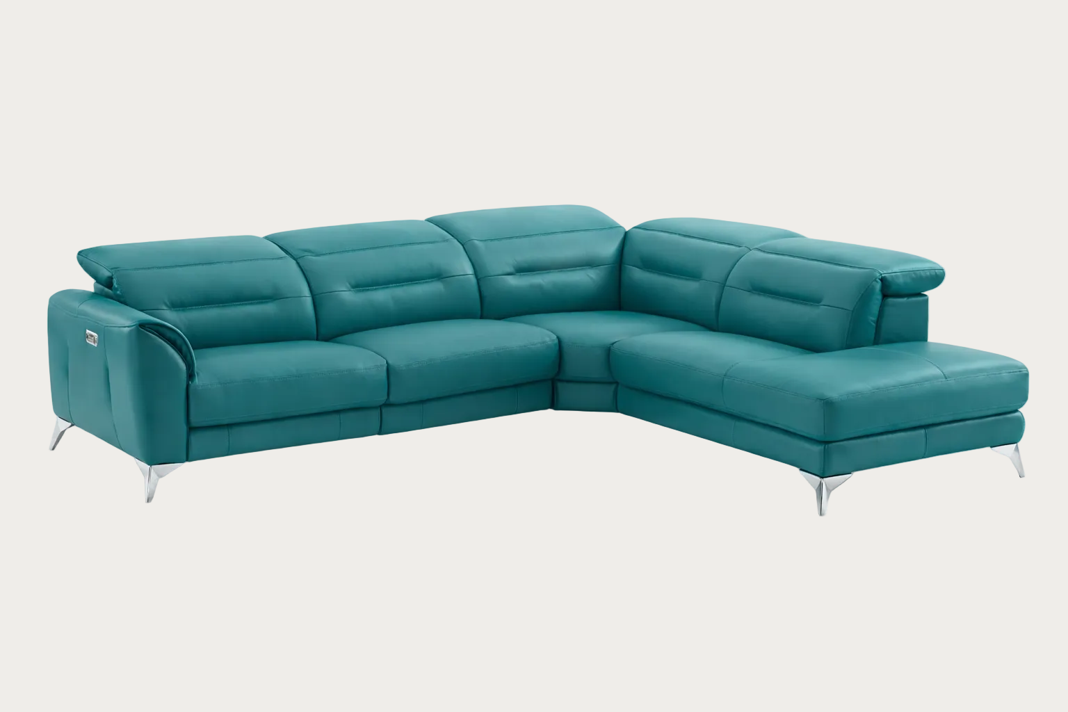 The Neo sectional in turquoise 