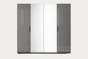 Novecento 4-door wardrobe with two mirrored doors.