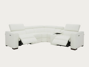 Picasso white sectional sofa on a white background.