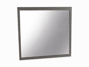 Tivoli rectangular mirror with a gray frame on a white background