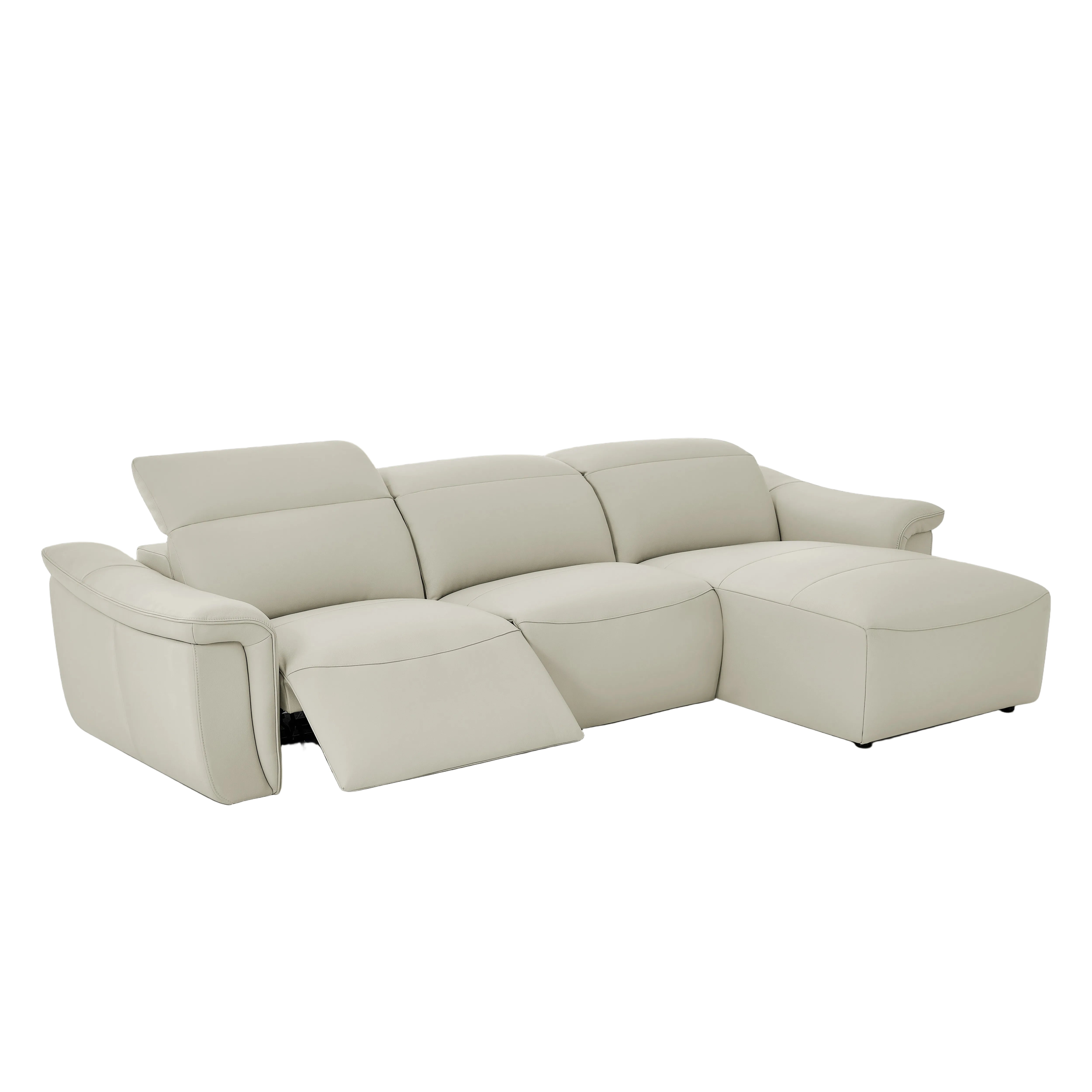 Vanessa beige sectional sofa on a gray background