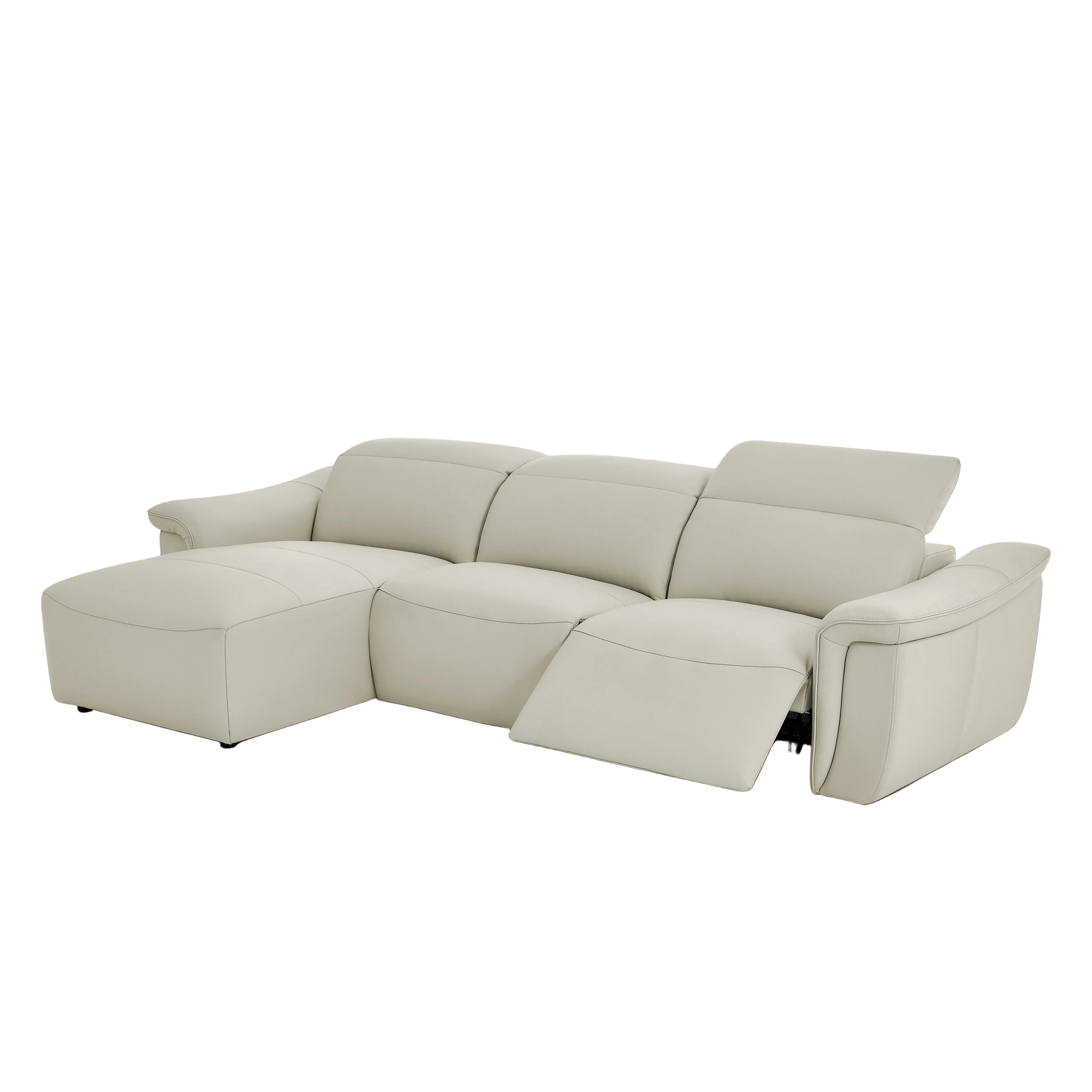 Vanessa beige sectional sofa on a gray background