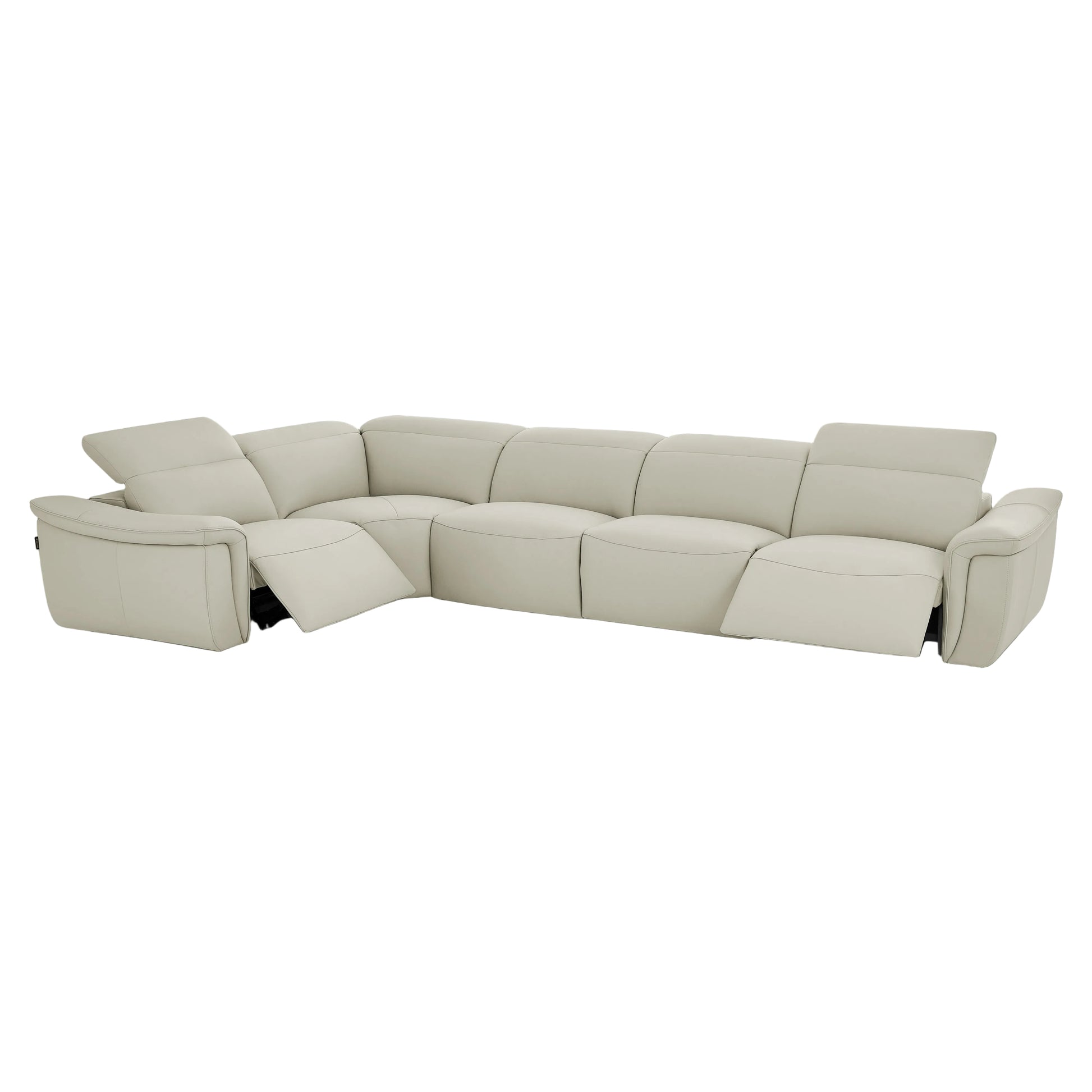 Vanessa beige sectional sofa on a gray background