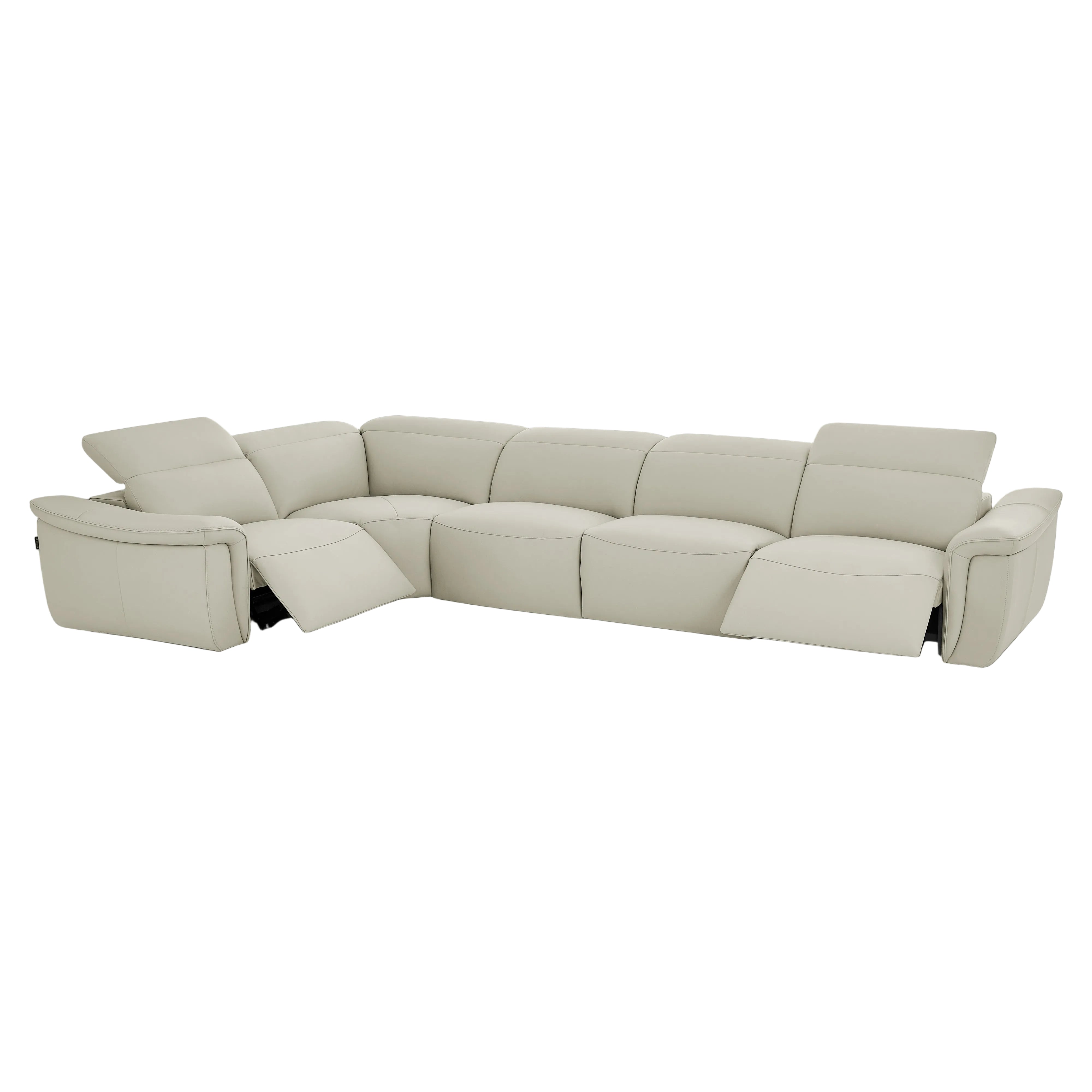 Vanessa beige sectional sofa on a gray background