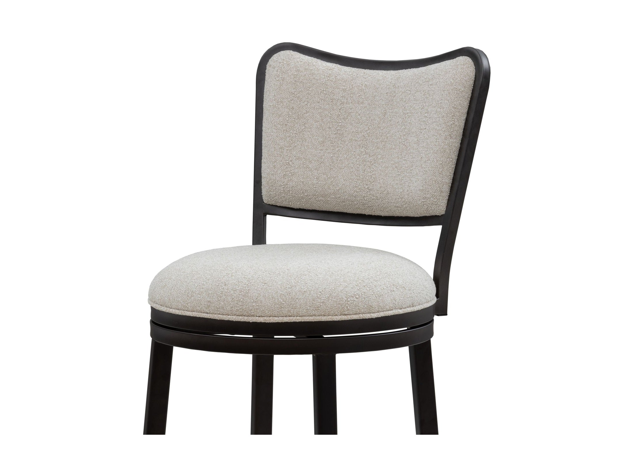 Baxter - Steel Frame Fabric Upholstered Swivel Counter Height Barstool