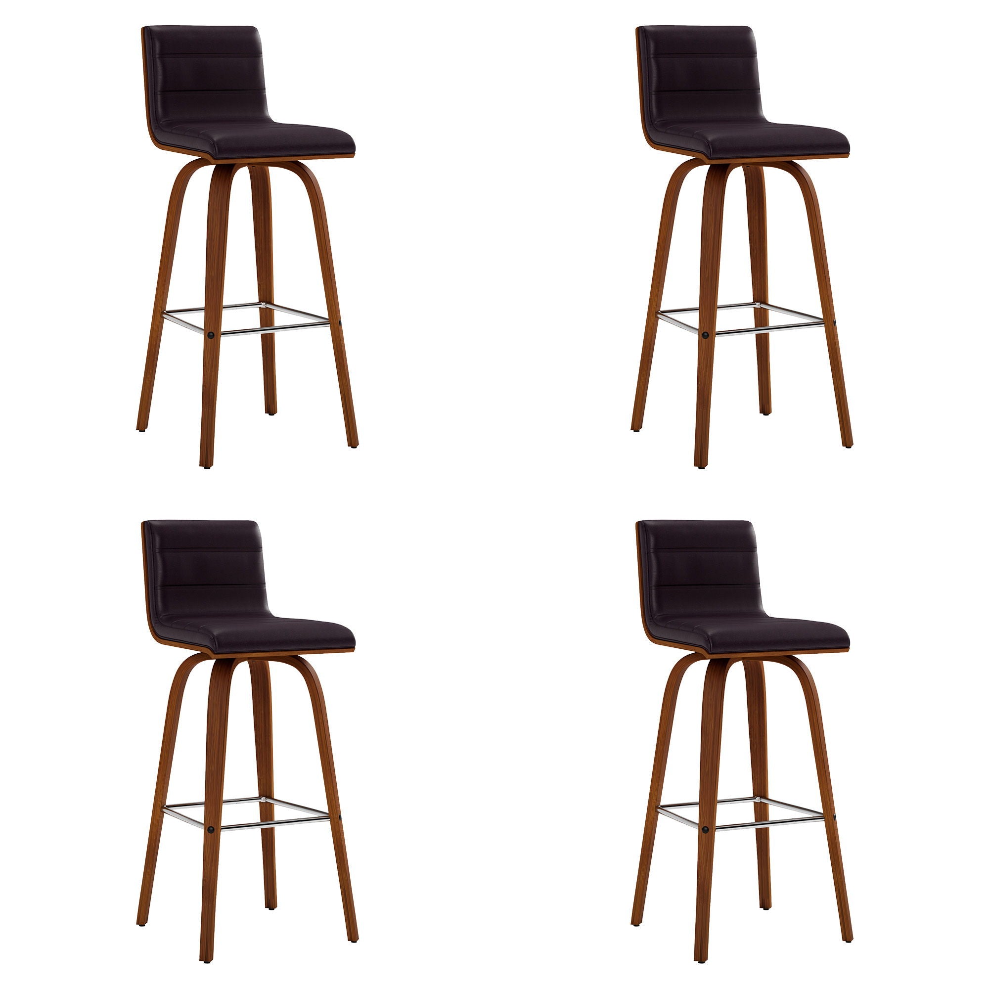 Vienna - 30" Swivel Bar Stool - Walnut Wood