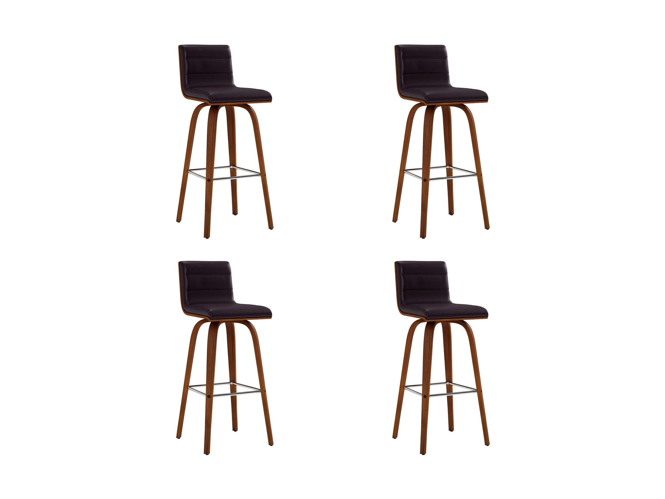 Vienna - 30" Swivel Bar Stool - Walnut Wood