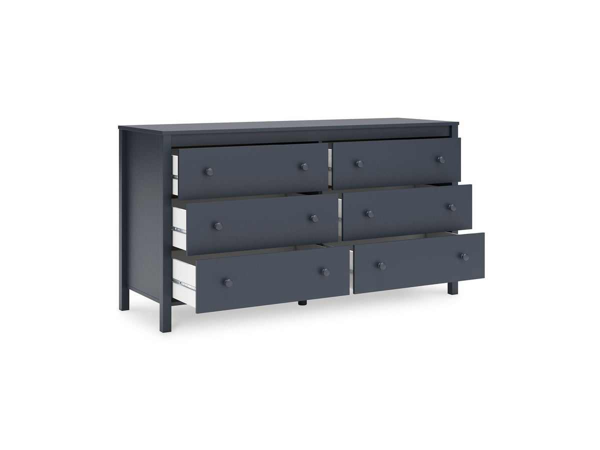 Simmenfort - Six Drawer Dresser - Navy Blue