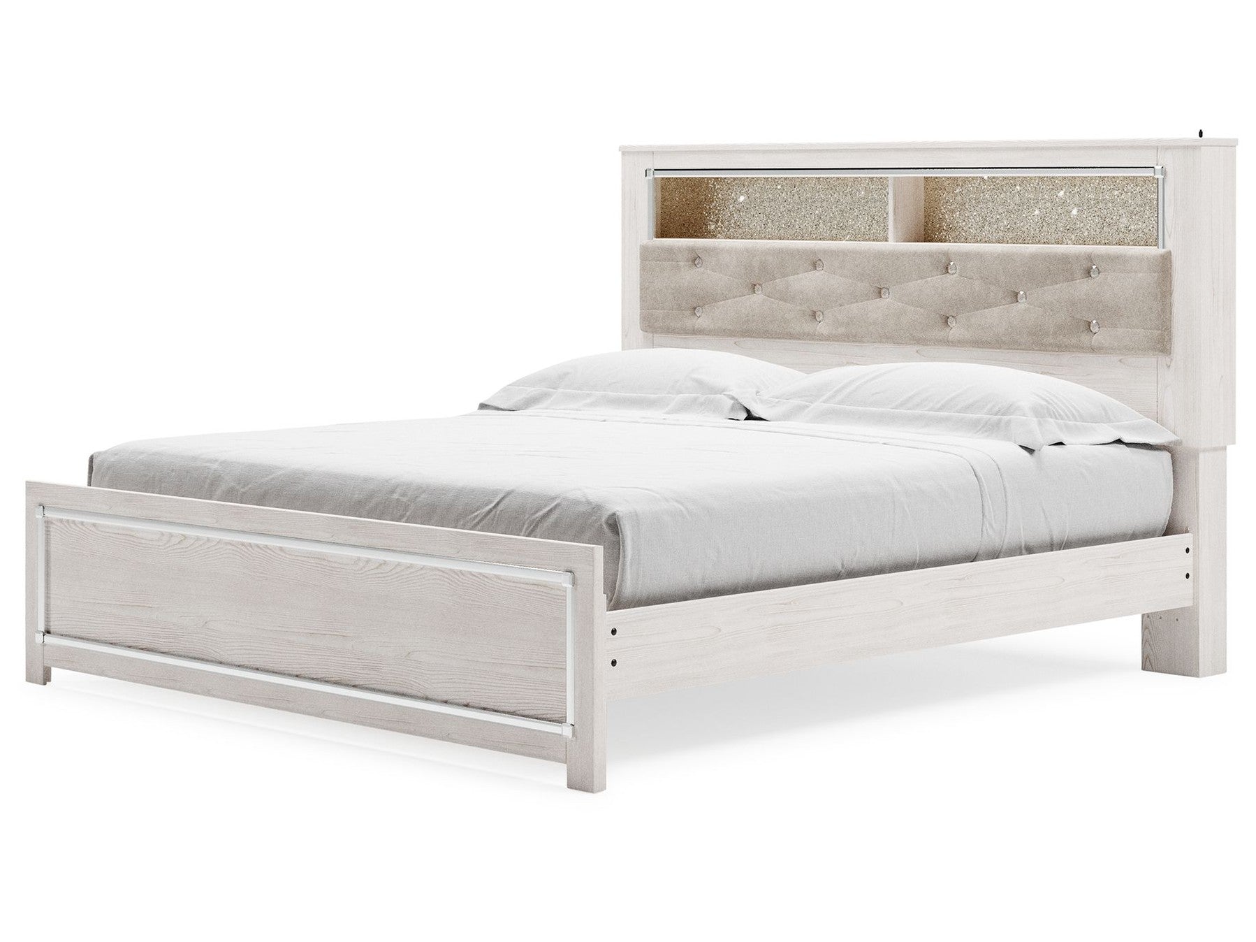 Altyra - King Bookcase Panel Bed - White