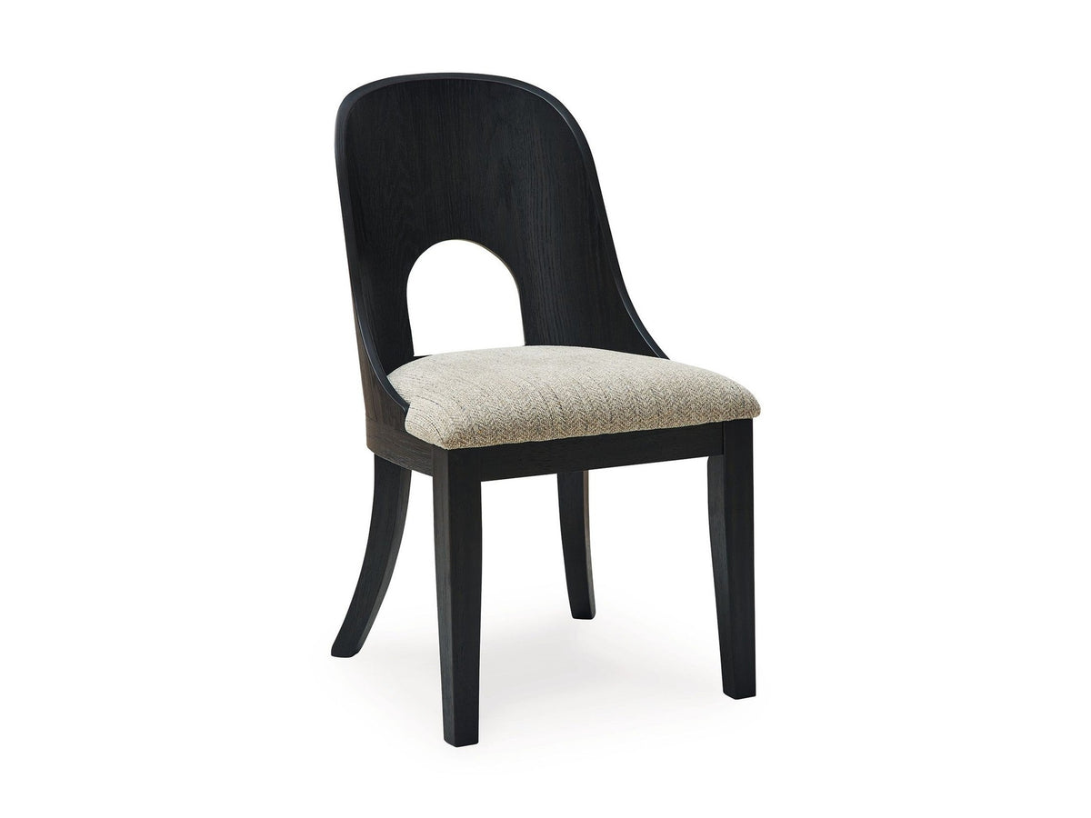 Rowanbeck - Dining Upholstered Side Chair (Set of 2) - Gray / Black