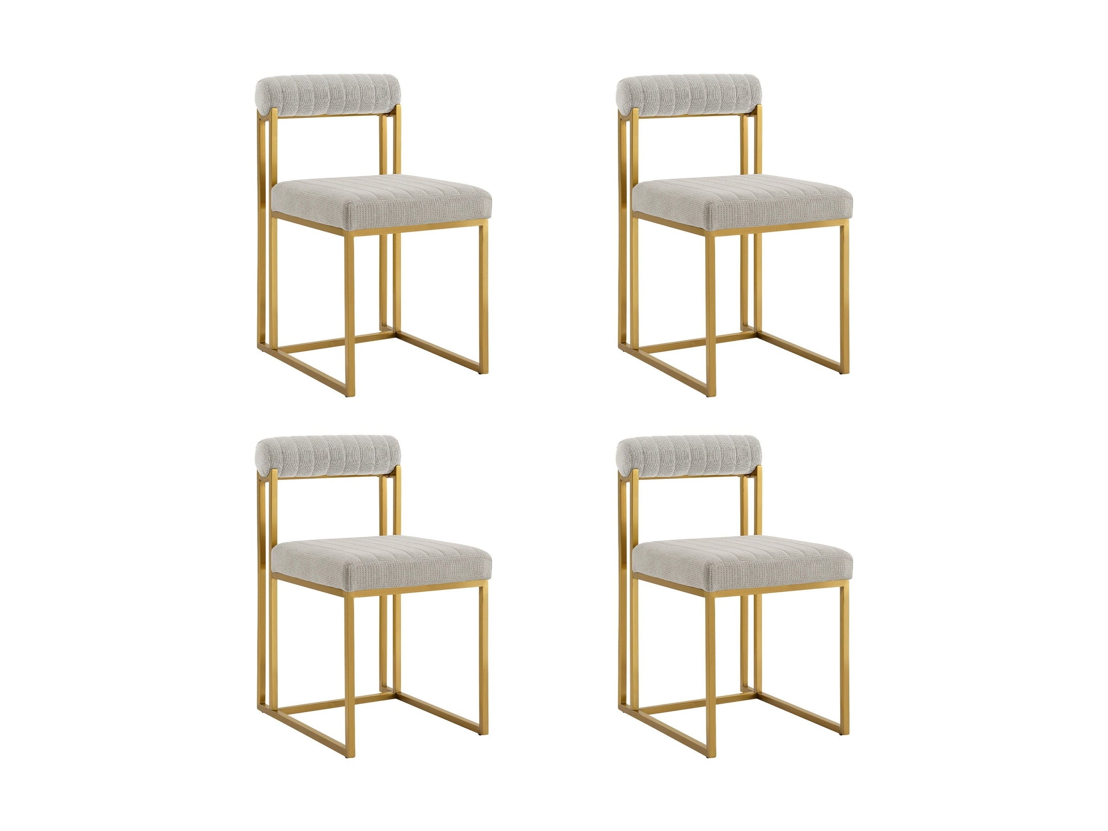 Anastasia - Dining Room Chair Set With Gold Frame
