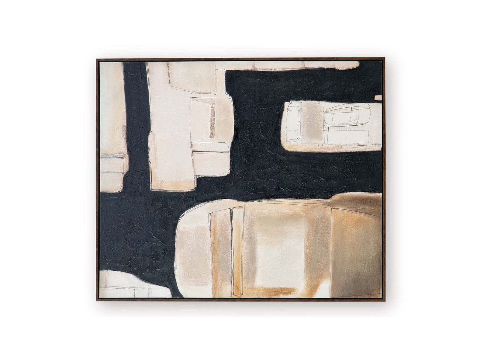 Feyville - Wall Art - Black / Brown / Cream